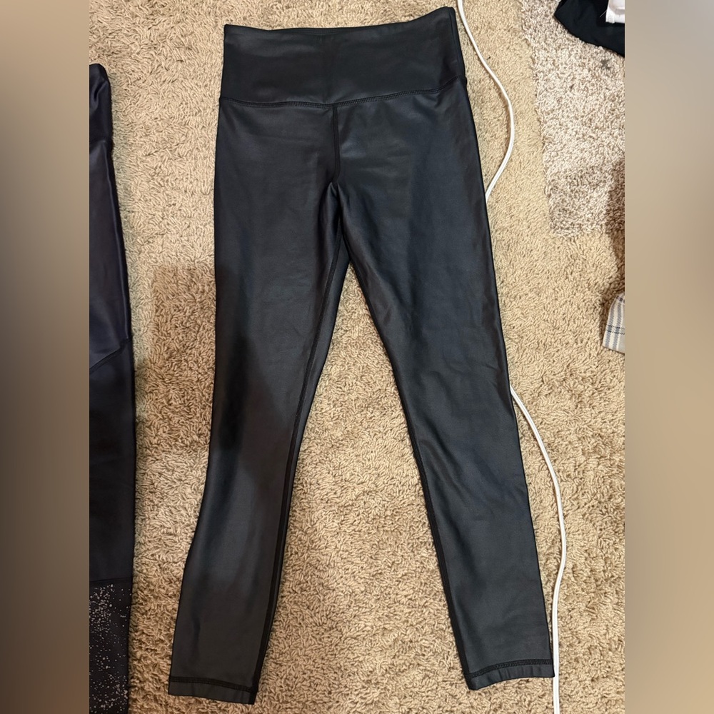 ZYIA Black Metallic Leggings